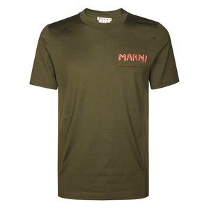 Marni Crew Neck T-Shirt With Embroidered Patch - NWT